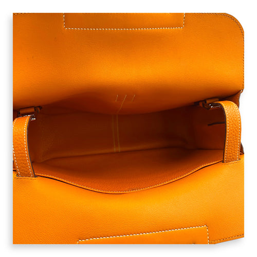 Halzan Orange in Calfskin, Palladium hardware