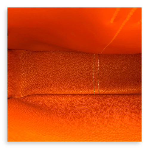Halzan Orange in Calfskin, Palladium hardware