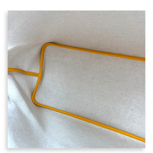 Sac Chien Shoulder Bag Yellow in Coated Canvas, Silver hardware