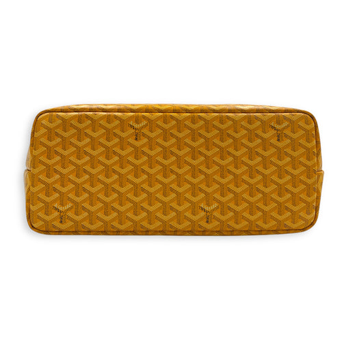 Sac Chien Shoulder Bag Yellow in Coated Canvas, Silver hardware