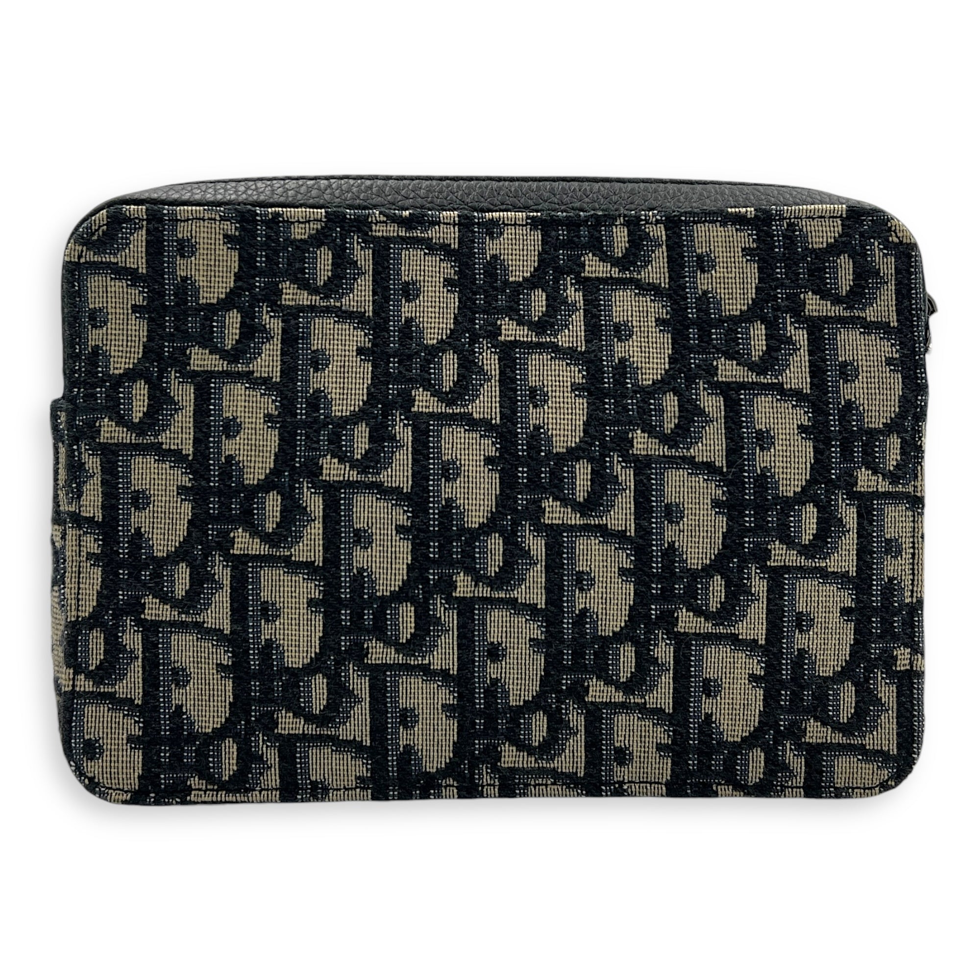 Oblique Blue Messenger in Canvas, Silver hardware