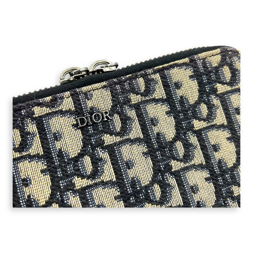 Oblique Blue Messenger in Canvas, Silver hardware