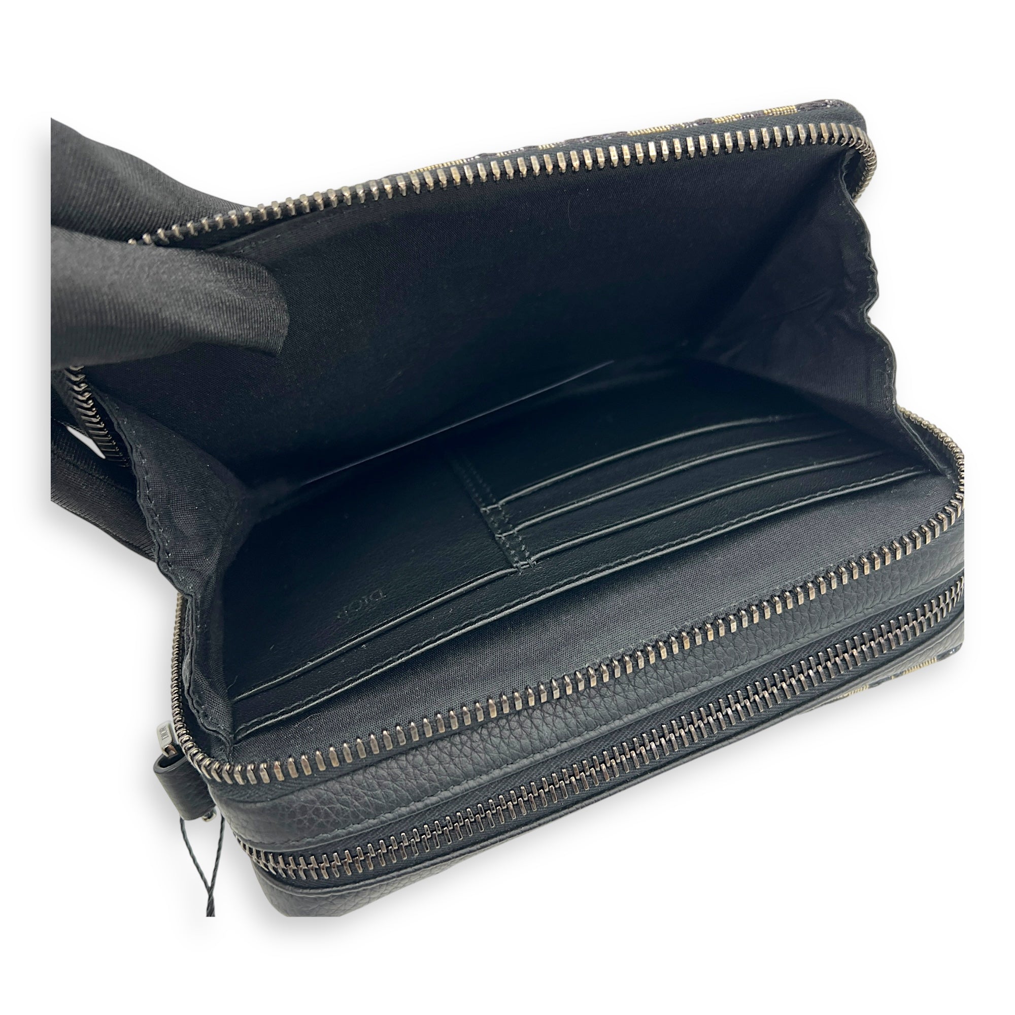 Oblique Blue Messenger in Canvas, Silver hardware