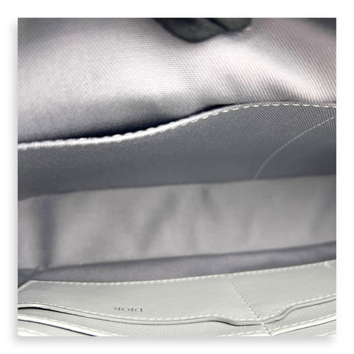 Others Clutch Grey in Calfskin, Silver hardware
