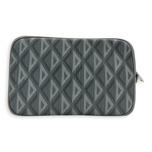 Others Clutch Grey in Calfskin, Silver hardware
