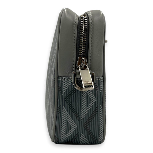 Others Clutch Grey in Calfskin, Silver hardware