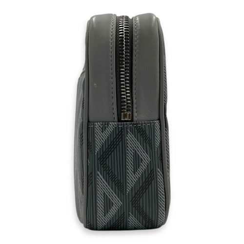 Others Clutch Grey in Calfskin, Silver hardware