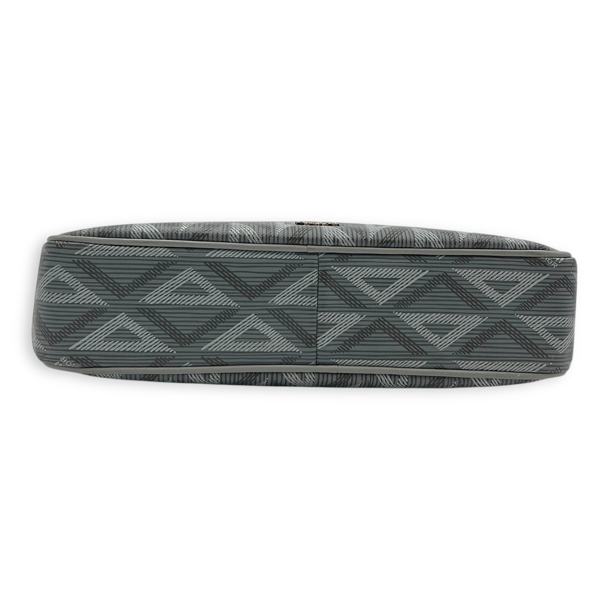Others Clutch Grey in Calfskin, Silver hardware