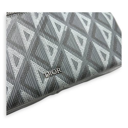 Others Clutch Grey in Calfskin, Silver hardware