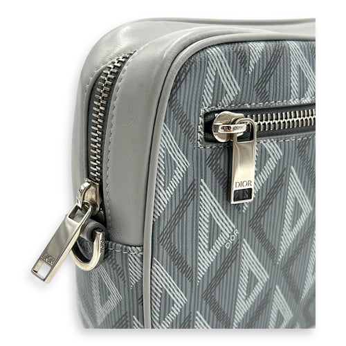 Others Clutch Grey in Calfskin, Silver hardware