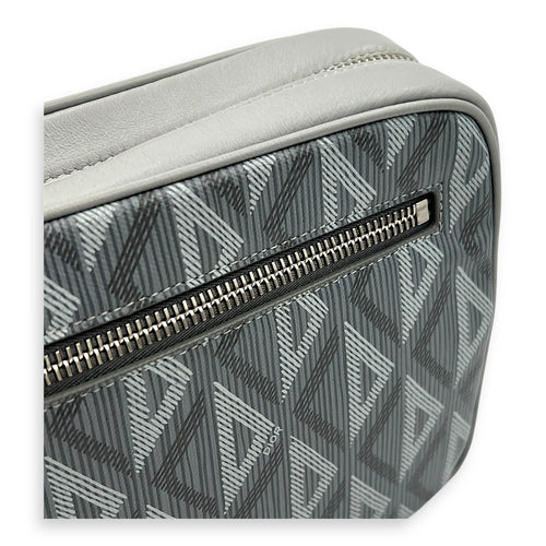 Others Clutch Grey in Calfskin, Silver hardware