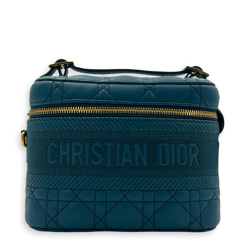 Vanity Cannage Crossbody Bag in Lambskin, Gold hardware