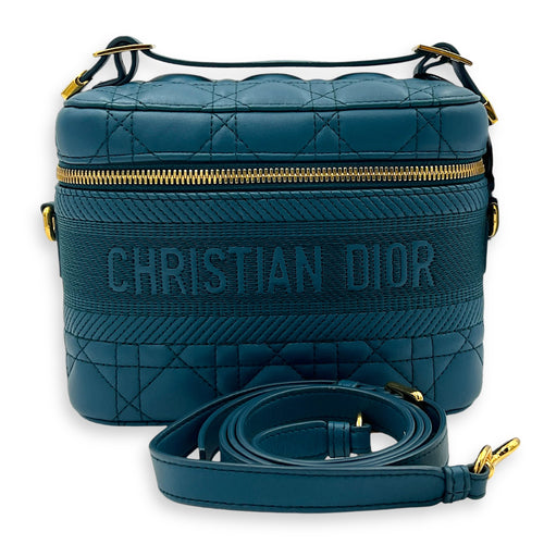 Vanity Cannage Crossbody Bag in Lambskin, Gold hardware