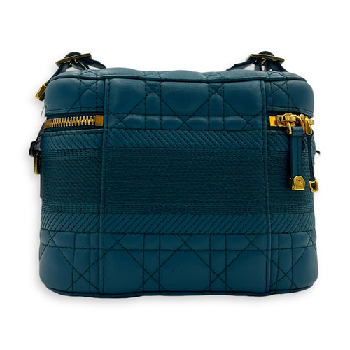 Vanity Cannage Crossbody Bag in Lambskin, Gold hardware