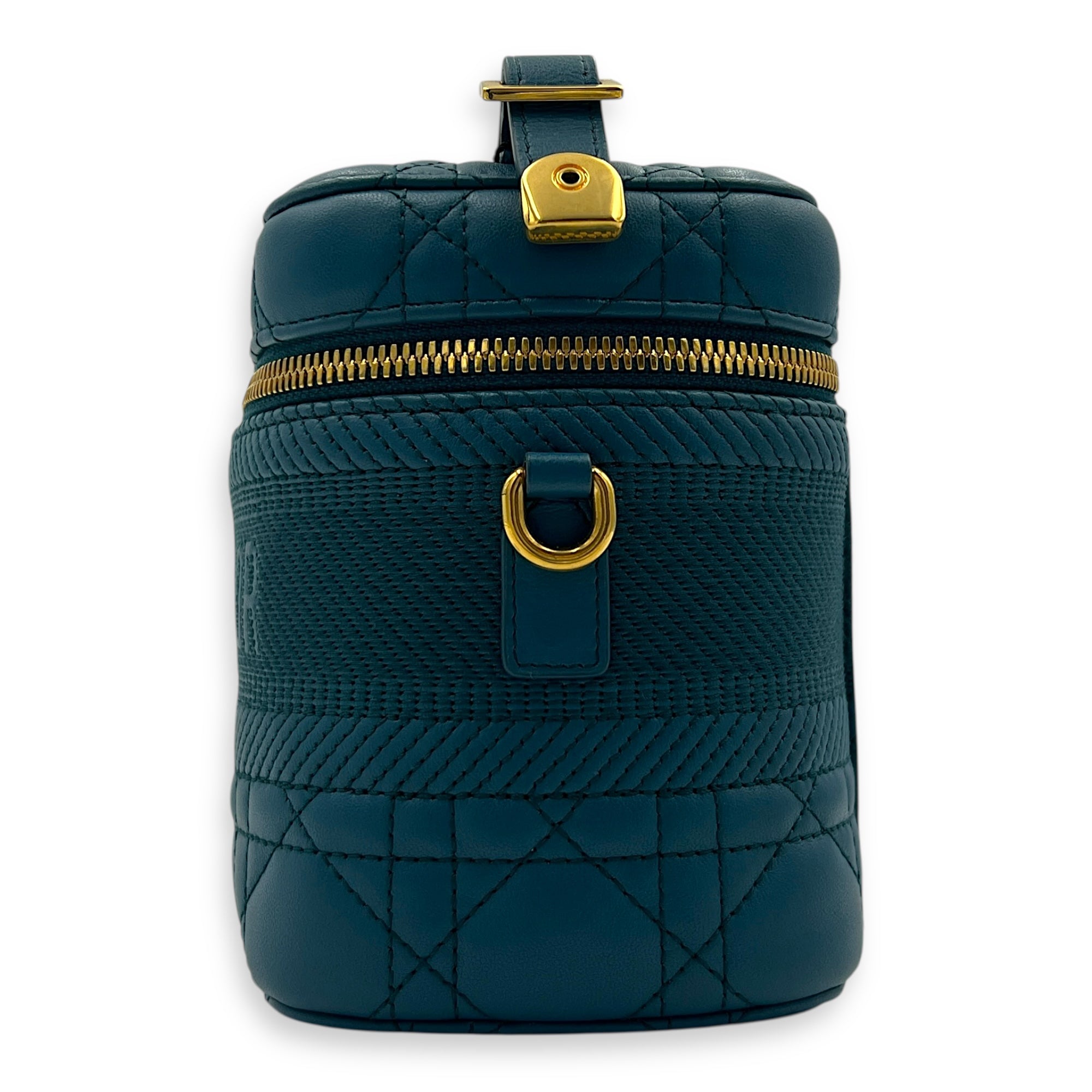 Vanity Cannage Crossbody Bag in Lambskin, Gold hardware