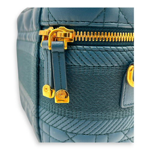 Vanity Cannage Crossbody Bag in Lambskin, Gold hardware