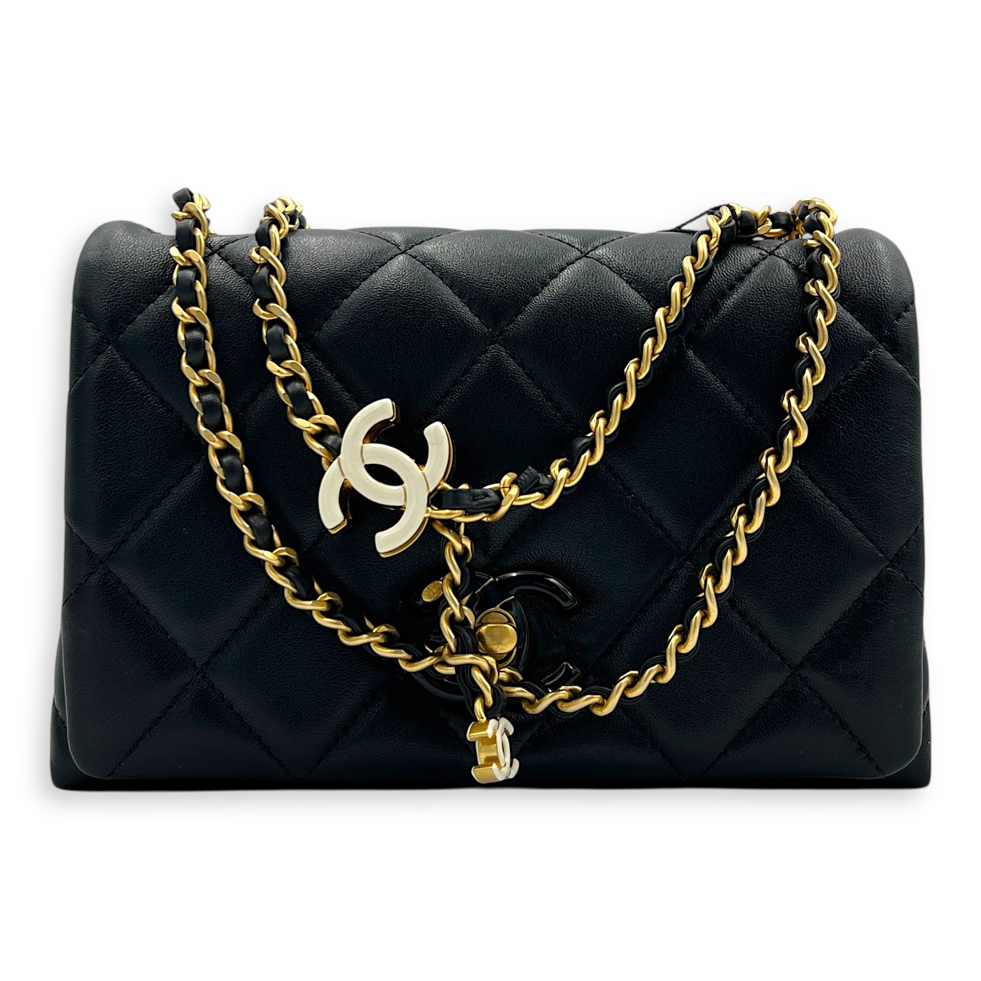 CC 24A Crossbody Bag in Lambskin, Gold hardware