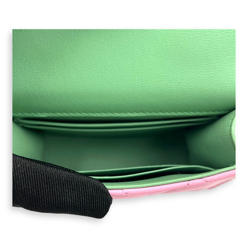CC Top Handle Bag Pink in Lambskin, Gold hardware