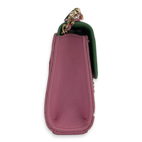 CC Top Handle Bag Pink in Lambskin, Gold hardware