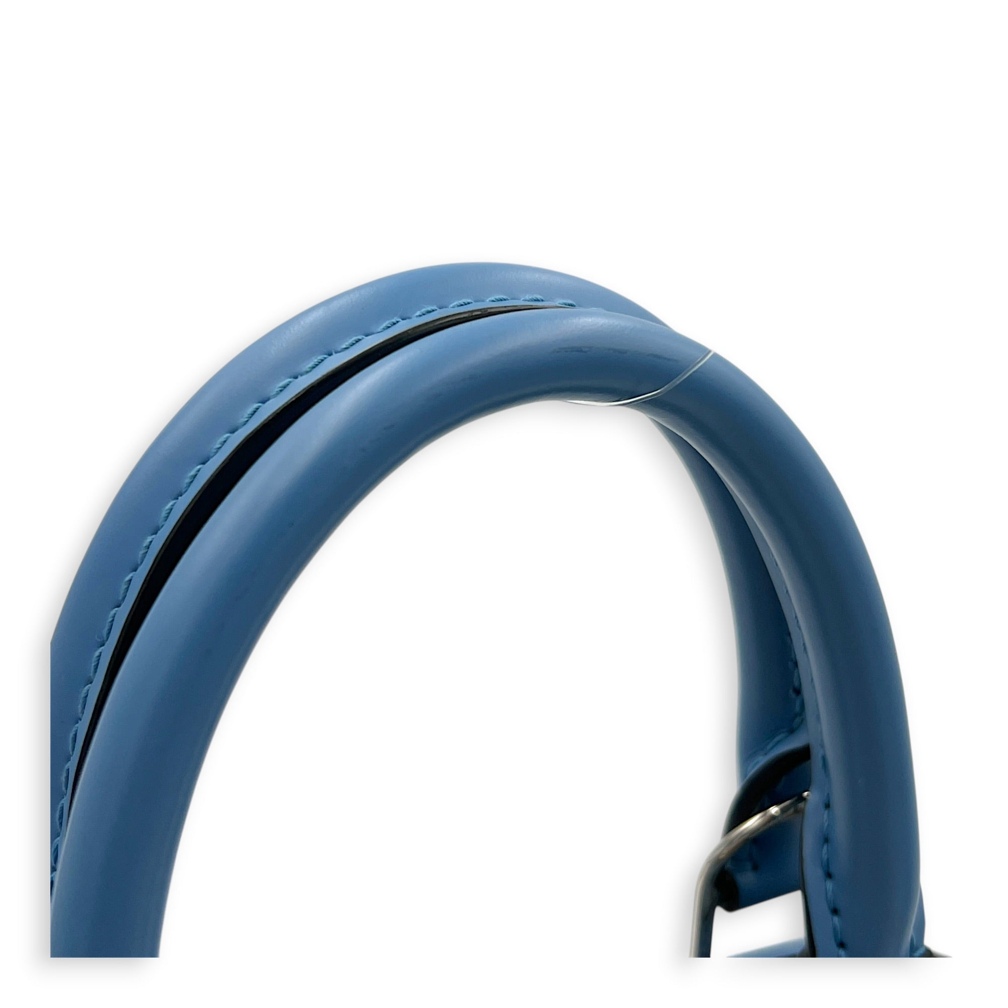 Alma Top Handle Bag BB Blue in Epi Leather, Silver hardware
