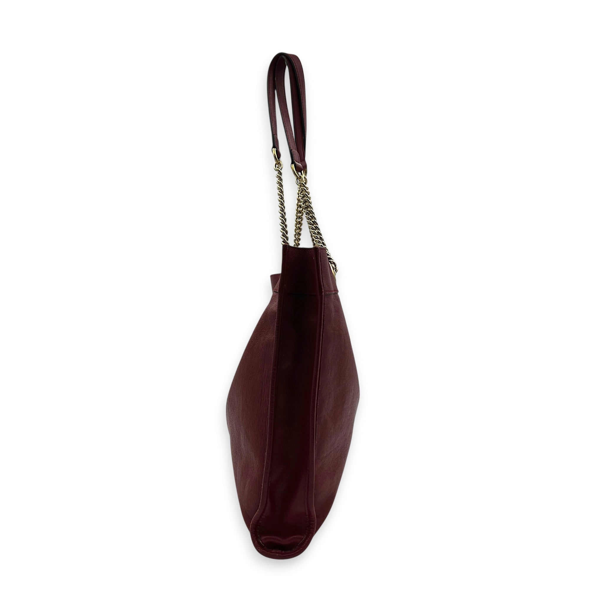 Rajah Tote Bag Red in Calfskin, Gold hardware