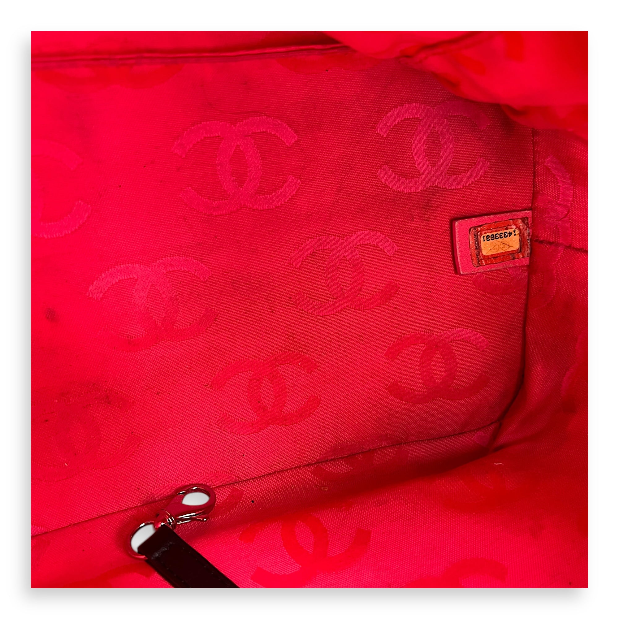 Cambon Tote Bag Black in Lambskin, Silver hardware