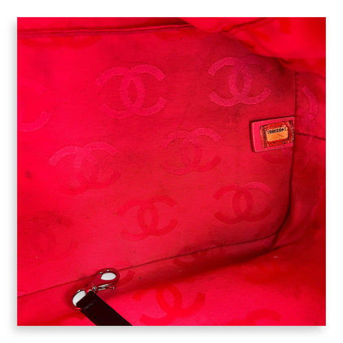 Cambon Tote Bag Black in Lambskin, Silver hardware