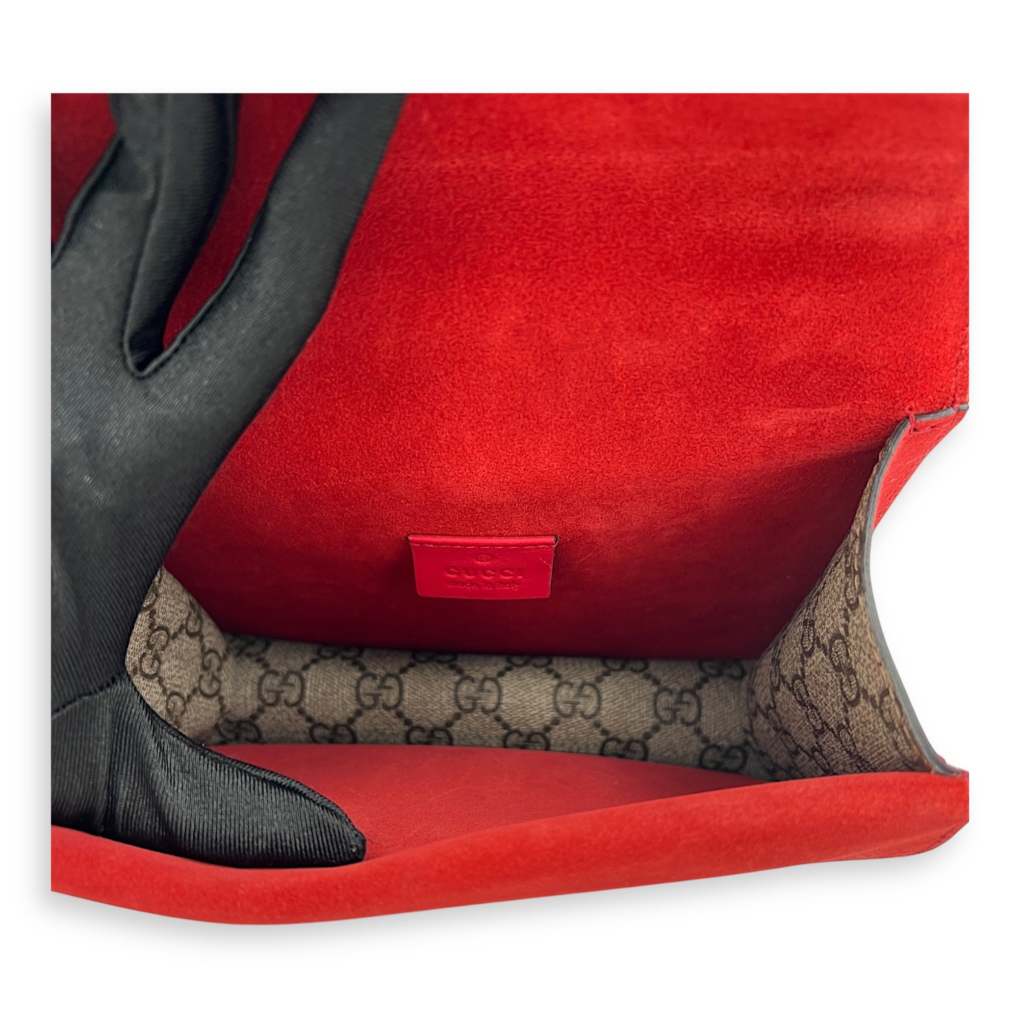 Dionysus Shoulder Bag Grey in Coated Canvas, Silver hardware