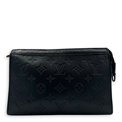 Gaston Wearable Wallet Crossbody Bag Black in Calfskin, Black hardware