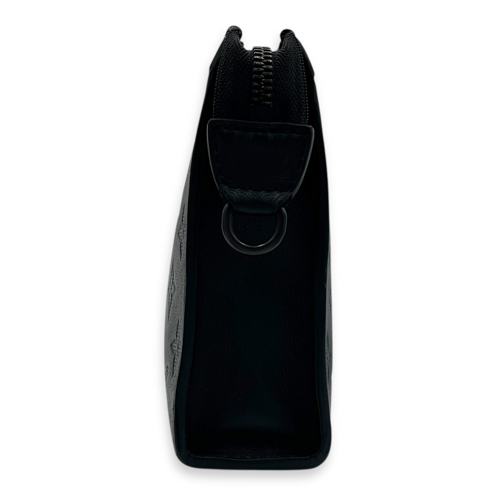Gaston Wearable Wallet Crossbody Bag Black in Calfskin, Black hardware