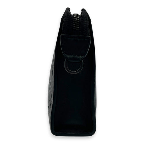 Gaston Wearable Wallet Crossbody Bag Black in Calfskin, Black hardware