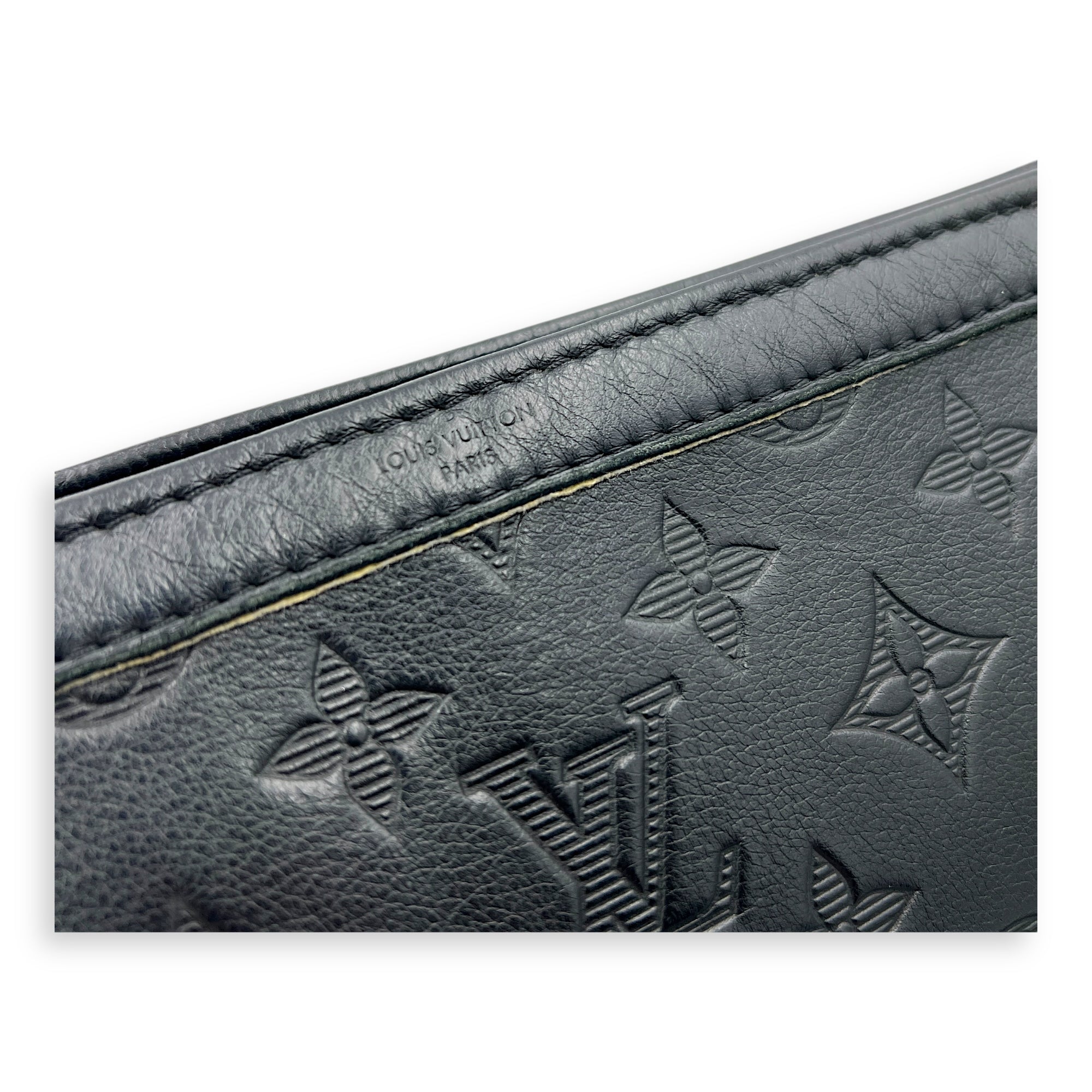 Gaston Wearable Wallet Crossbody Bag Black in Calfskin, Black hardware
