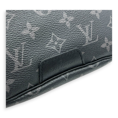 BumBag Belt Bag Black in Coated Canvas, Silver hardware