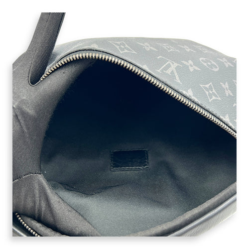 BumBag Belt Bag Black in Coated Canvas, Silver hardware