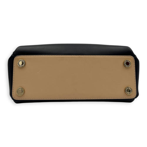 Serpenti Top Handle Bag Black in Calfskin, Gold hardware