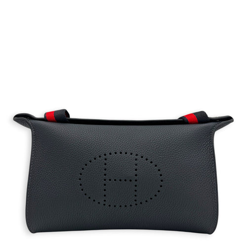 Videpoches Caban Crossbody Bag in Togo, Palladium hardware