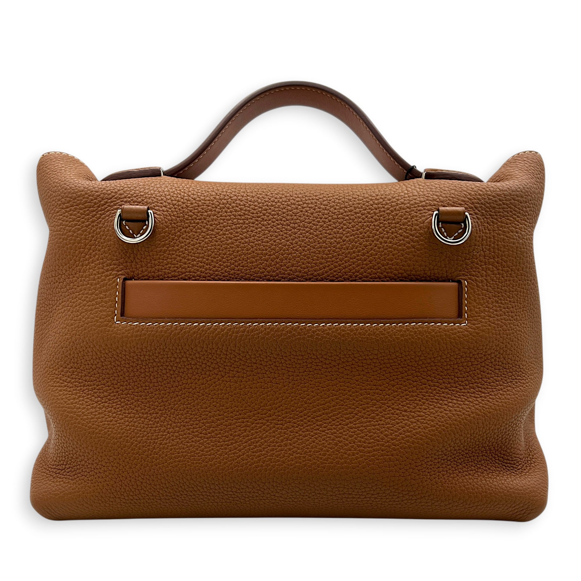 24/24 29 Gold Top Handle Bag in Togo, Palladium hardware