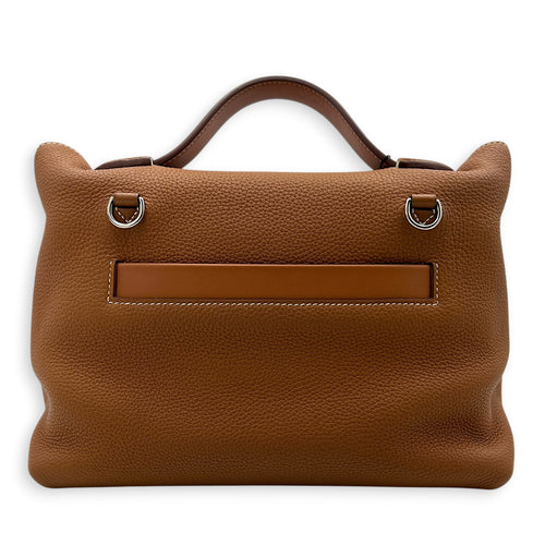 24/24 29 Gold Top Handle Bag in Togo, Palladium hardware