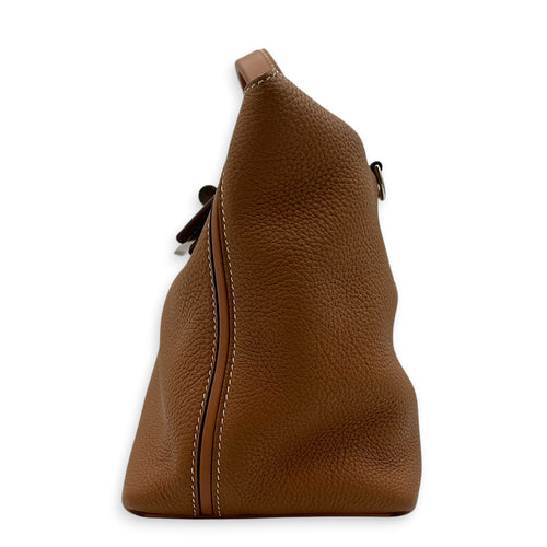 24/24 29 Gold Top Handle Bag in Togo, Palladium hardware
