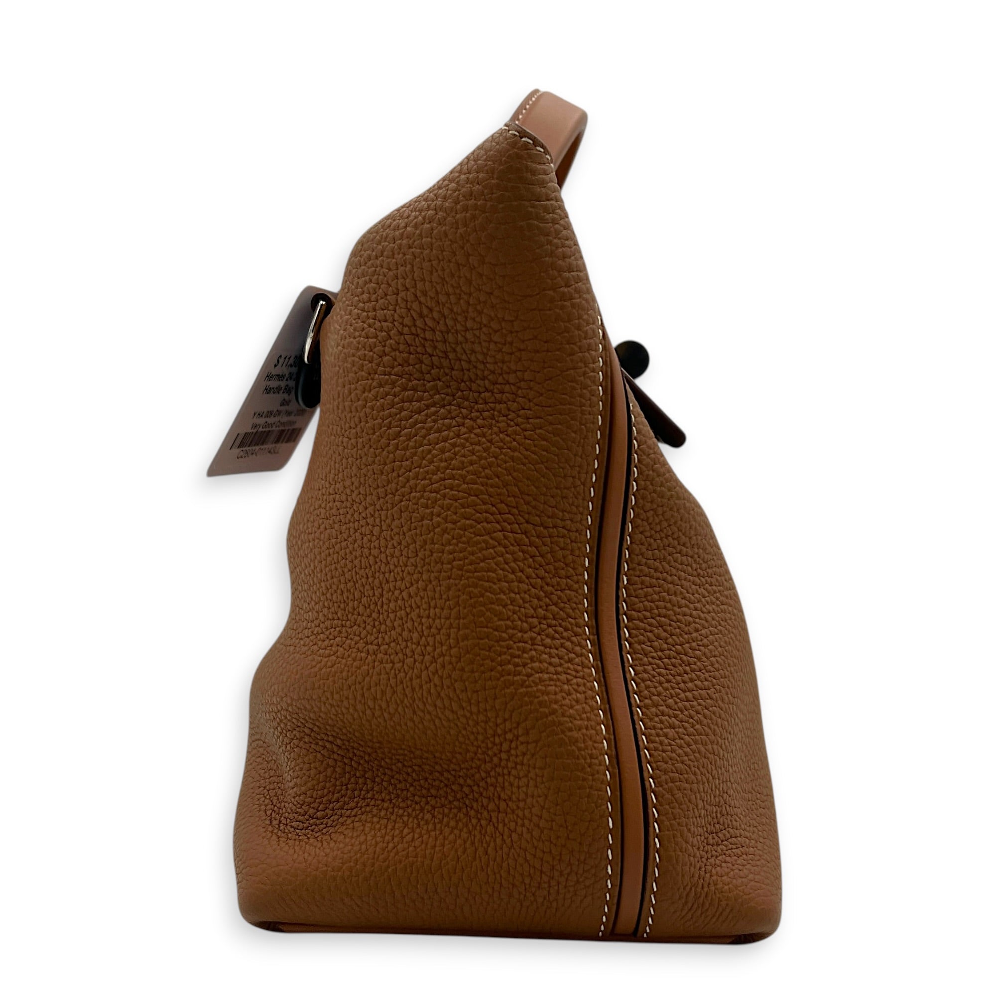 24/24 29 Gold Top Handle Bag in Togo, Palladium hardware