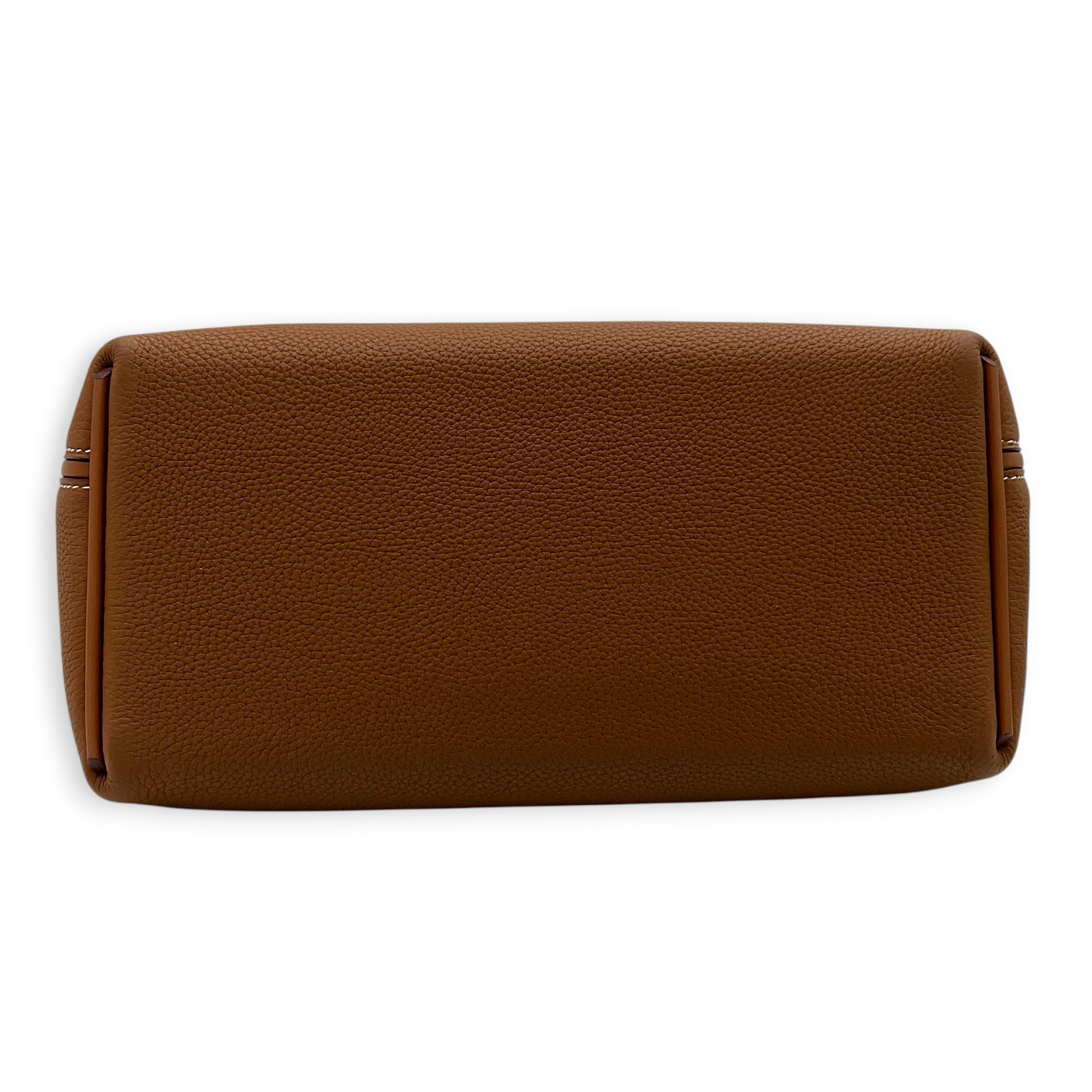 24/24 29 Gold Top Handle Bag in Togo, Palladium hardware