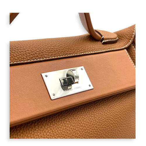 24/24 29 Gold Top Handle Bag in Togo, Palladium hardware