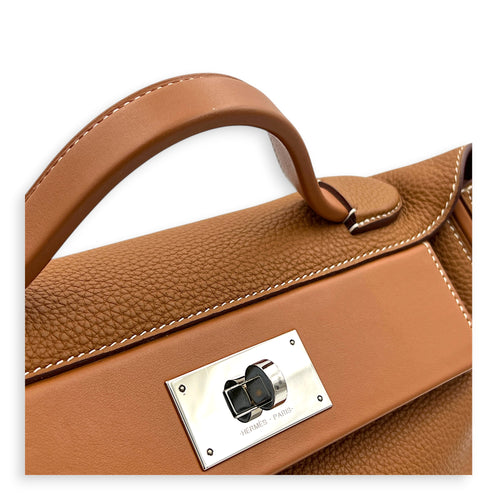 24/24 29 Gold Top Handle Bag in Togo, Palladium hardware
