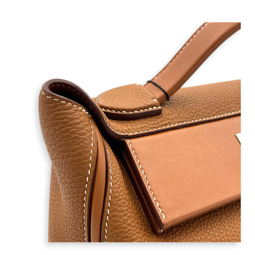 24/24 29 Gold Top Handle Bag in Togo, Palladium hardware