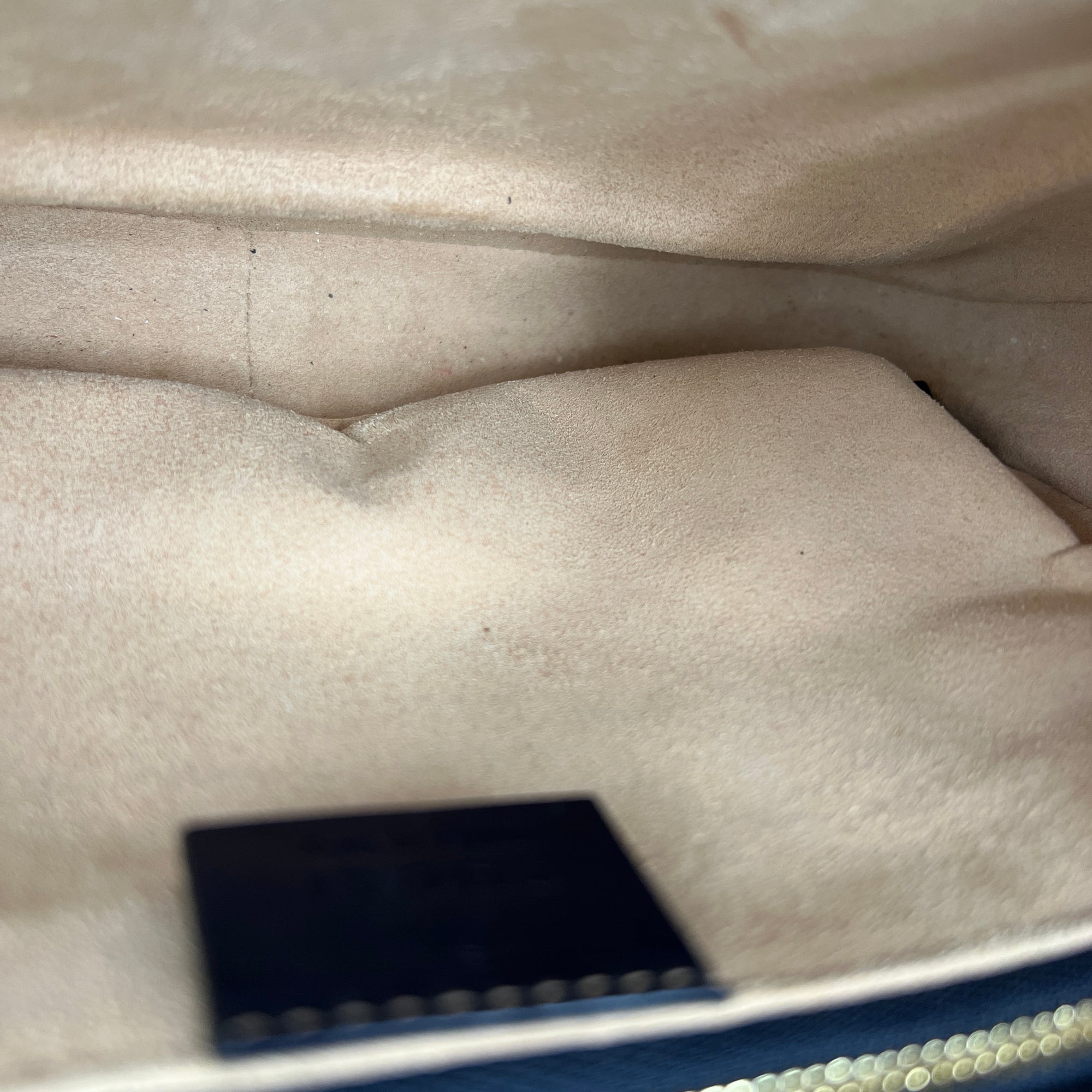 Horsebit 1955 Medium Blue Shoulder Bag in Calfskin, Gold hardware