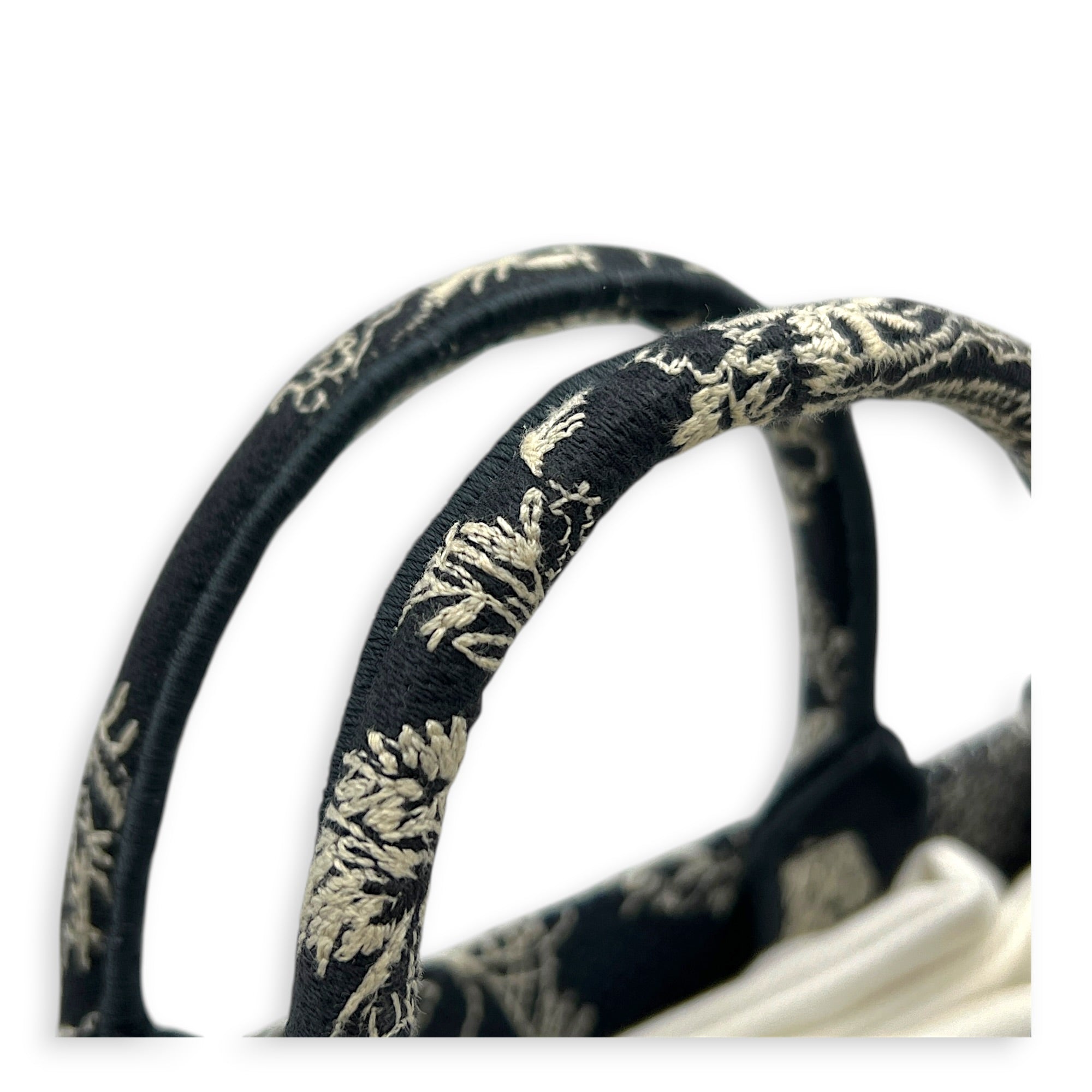 Book Tote Top Handle Bag Blue in Canvas, Gold hardware