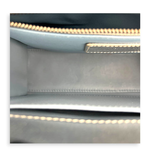 Lady Dior My ABCDior Top Handle Bag Small Silver in Lambskin, Gold hardware