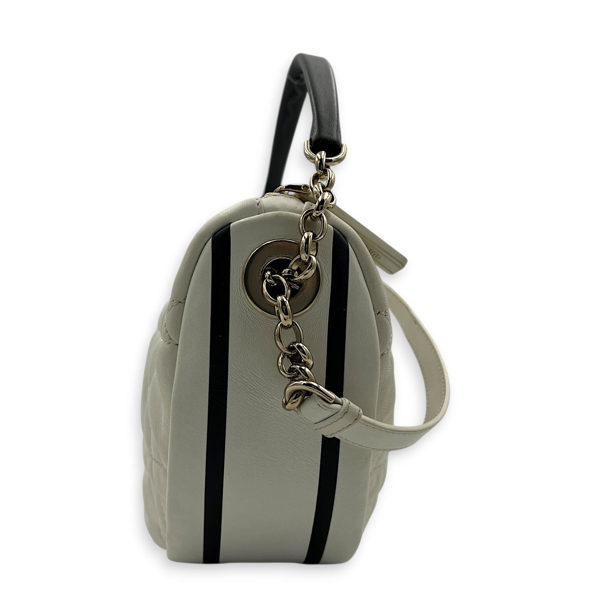 Vibes Shoulder Bag White in Lambskin, Mixed hardware