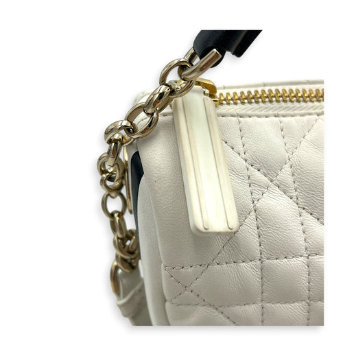 Vibes Shoulder Bag White in Lambskin, Mixed hardware