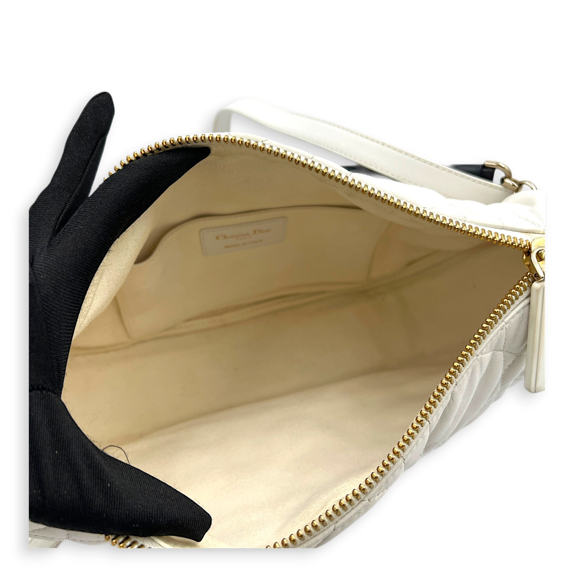 Vibes Shoulder Bag White in Lambskin, Mixed hardware